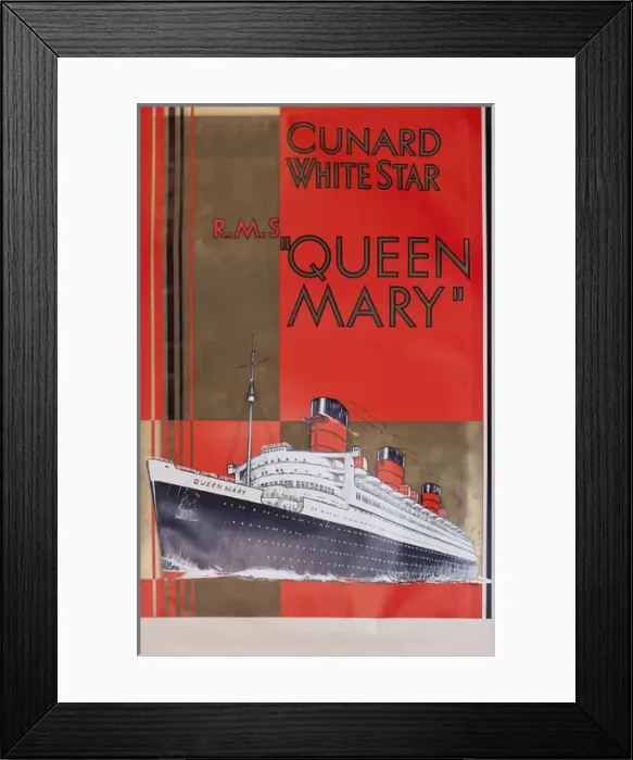 Framed Print : Queen Mary, Cunard White Star cruise liner Framed Print : Queen Mary, Cunard White Star cruise liner