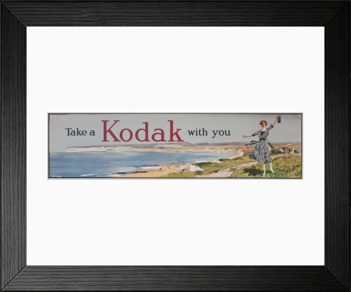Framed Print : Advertisement for Kodak cameras Framed Print : Advertisement for Kodak cameras