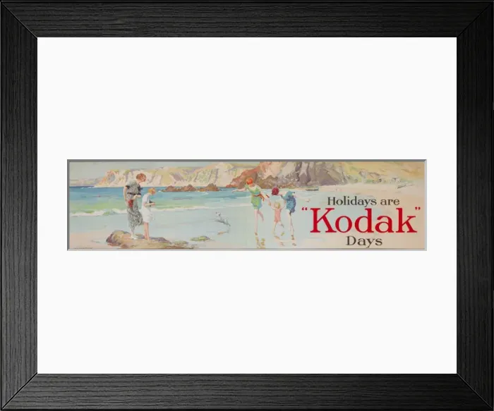 Framed Print : Advertisement for Kodak cameras Framed Print : Advertisement for Kodak cameras