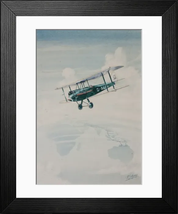 Framed Print : Biplane in flight Framed Print : Biplane in flight