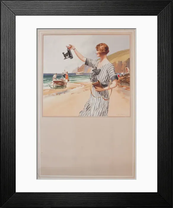 Framed Print : Advertisement for Kodak cameras Framed Print : Advertisement for Kodak cameras