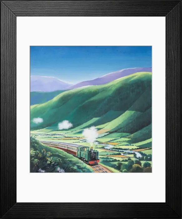 Framed Print : Steam train chugging through a rural landscape Framed Print : Steam train chugging through a rural landscape