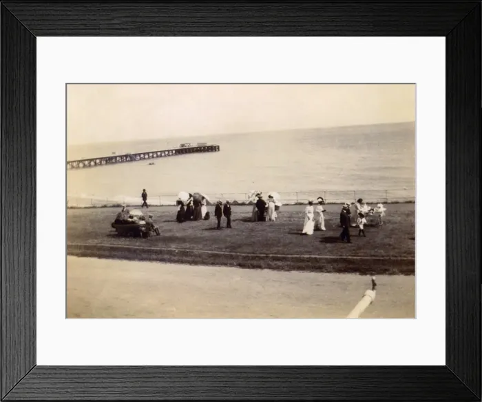 Framed Print : People on a Sunday stroll at Southwold, Suffolk Framed Print : People on a Sunday stroll at Southwold, Suffolk