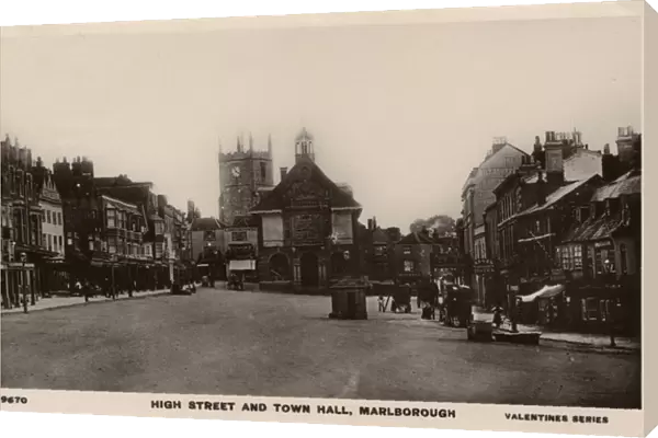 High Street and Town Hall, Marlborough, Wiltshire