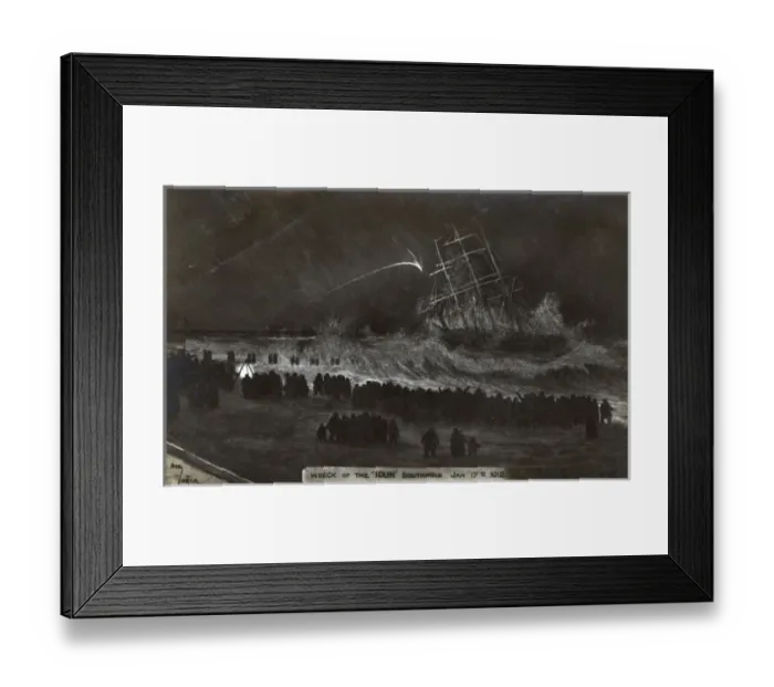Framed Print : Wreck of the Idun, Southwold, by Reg Carter Framed Print : Wreck of the Idun, Southwold, by Reg Carter