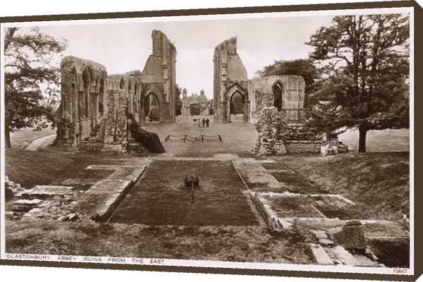 View of Abbey ruins, Glastonbury, Somerset