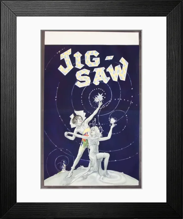 Framed Print : Jig-Saw, dancing couple Framed Print : Jig-Saw, dancing couple