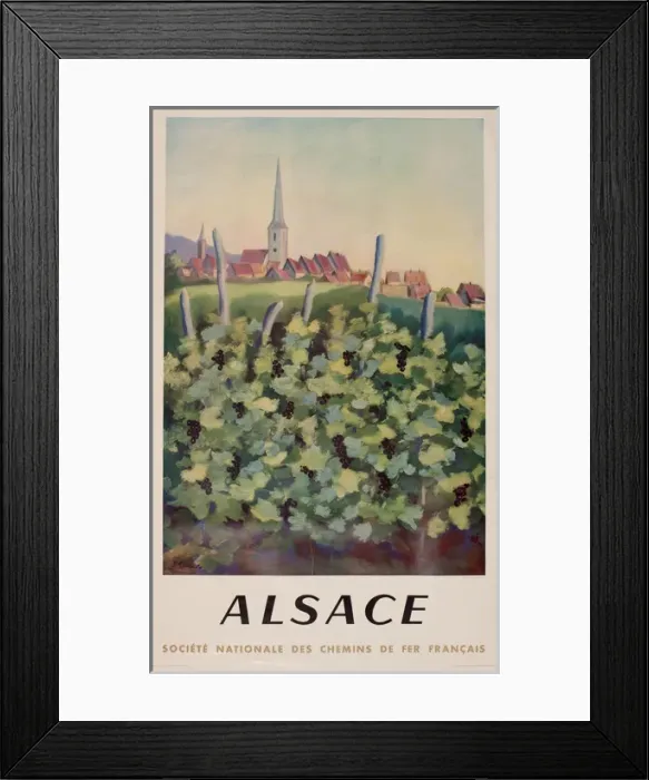 Framed Print : Advertisement for Alsace, France Framed Print : Advertisement for Alsace, France