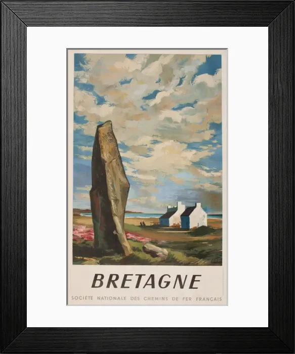 Framed Print : Advertisement for Brittany, Northern France Framed Print : Advertisement for Brittany, Northern France