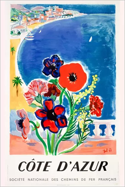 Advertisement for Cote d Azur, South of France