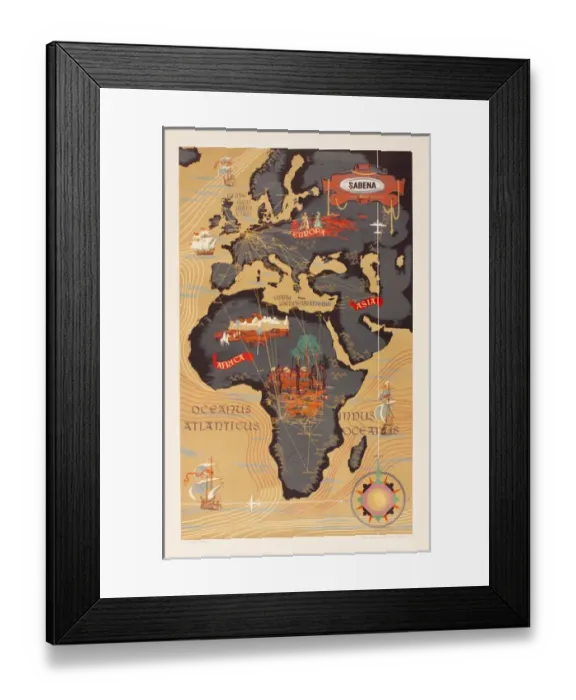 Framed Print : Advertisement for Sabena airlines Framed Print : Advertisement for Sabena airlines