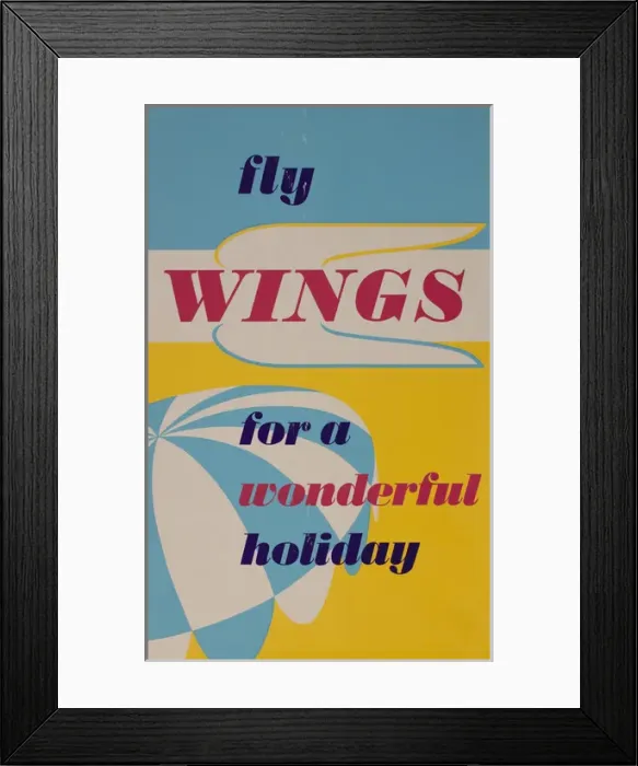 Framed Print : Advertisement for air travel Framed Print : Advertisement for air travel