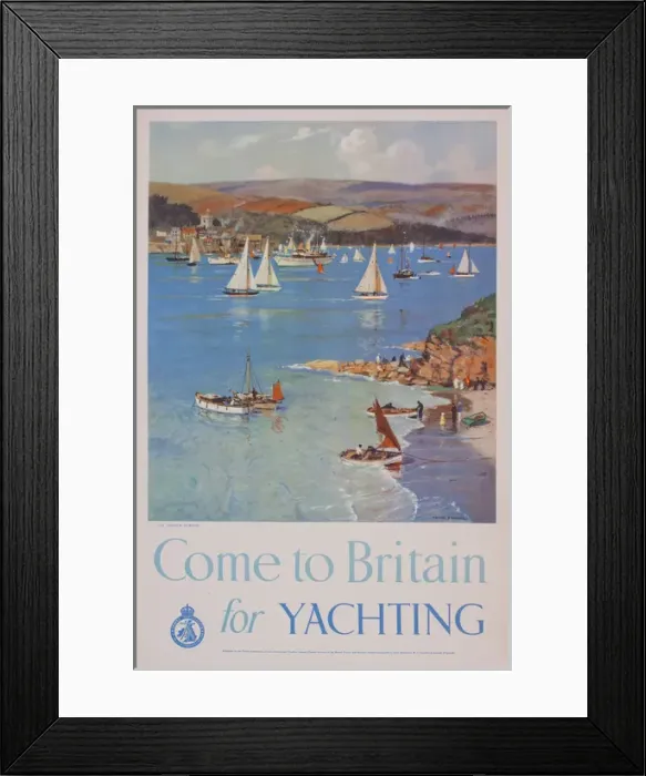 Framed Print : Advertisement, Come to Britain for Yachting Framed Print : Advertisement, Come to Britain for Yachting