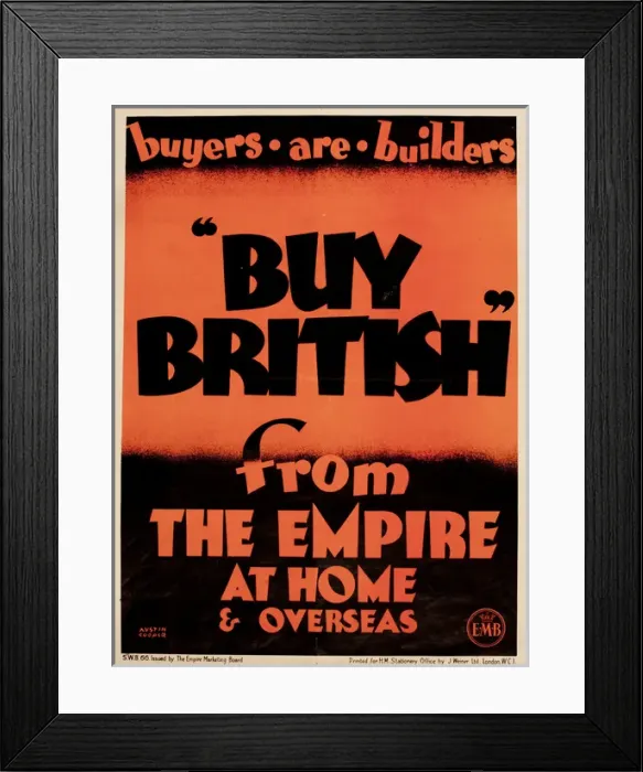 Framed Print : Patriotic poster, Buy British Framed Print : Patriotic poster, Buy British