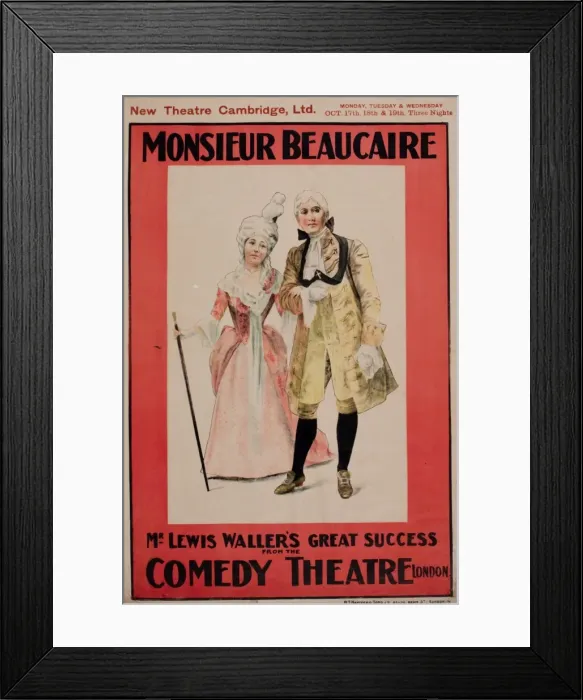 Framed Print : Advertisement for Monsieur Beaucaire, Comedy Theatre Framed Print : Advertisement for Monsieur Beaucaire, Comedy Theatre