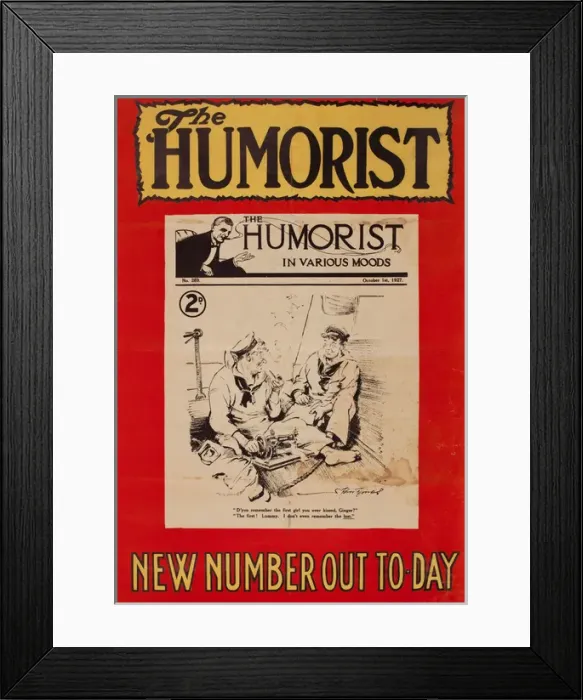 Framed Print : Cover design, The Humorist Framed Print : Cover design, The Humorist
