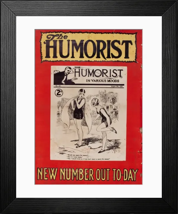 Framed Print : Cover design, The Humorist Framed Print : Cover design, The Humorist