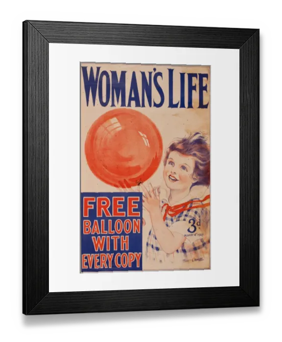 Framed Print : Cover design, Womans Life Framed Print : Cover design, Womans Life