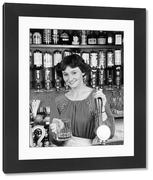 Teenage barmaid, Halfway House, Rame, Cornwall