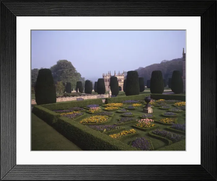 Framed Print : Formal garden and gatehouse, Lanhydrock House, Cornwall Framed Print : Formal garden and gatehouse, Lanhydrock House, Cornwall