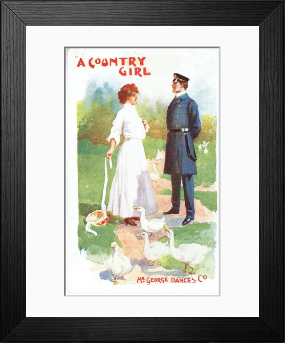 Framed Print : A Country Girl by James M. Tanner. Music by Lionel Monckton Framed Print : A Country Girl by James M. Tanner. Music by Lionel Monckton