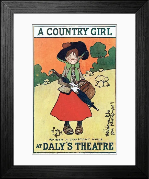 Framed Print : A Country Girl by James M. Tanner. Music by Lionel Monckton Framed Print : A Country Girl by James M. Tanner. Music by Lionel Monckton