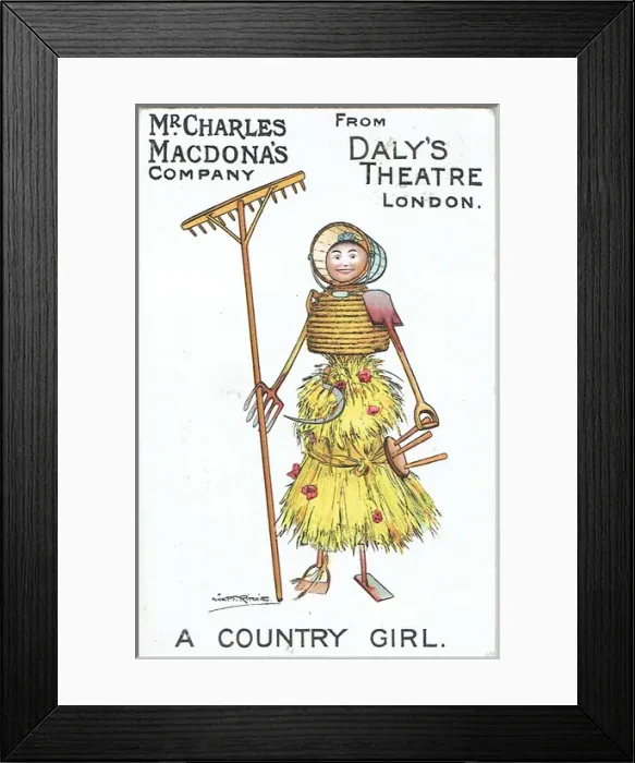 Framed Print : A Country Girl by James M. Tanner. Music by Lionel Monckton Framed Print : A Country Girl by James M. Tanner. Music by Lionel Monckton