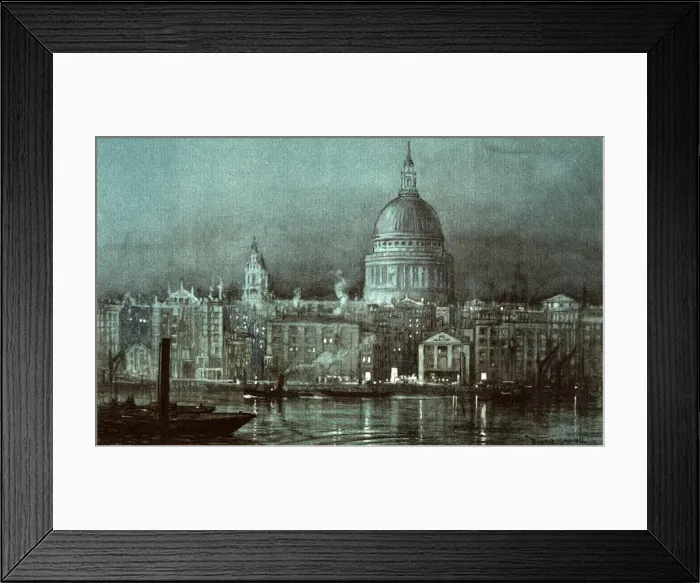 Framed Print : St Pauls from the river 1926 Framed Print : St Pauls from the river 1926