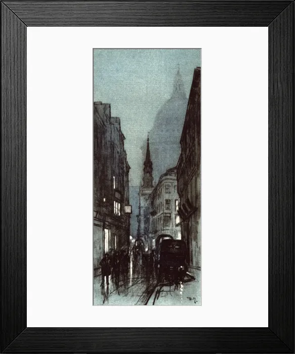 Framed Print : St Pauls from Watling Street, London, 1926 Framed Print : St Pauls from Watling Street, London, 1926