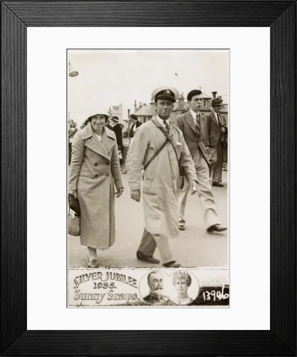 Framed Print : Bus conductor and his wife in Bognor Regis, West Sussex Framed Print : Bus conductor and his wife in Bognor Regis, West Sussex