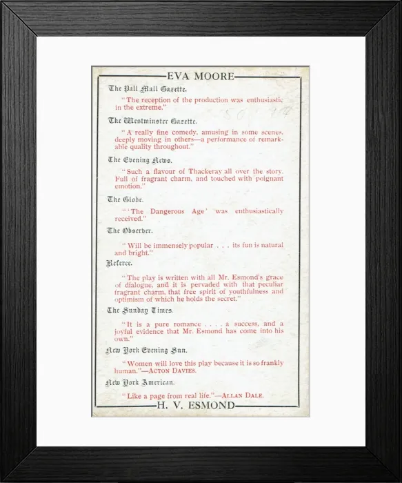 Framed Print : The Dangerous Age by H. V. Esmond Framed Print : The Dangerous Age by H. V. Esmond