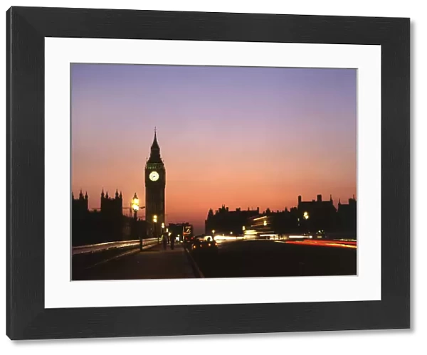 View of Big Ben and Westminster Bridge, London