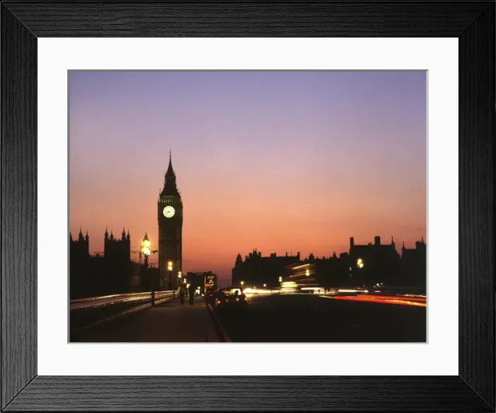 Framed Print : View of Big Ben and Westminster Bridge, London Framed Print : View of Big Ben and Westminster Bridge, London
