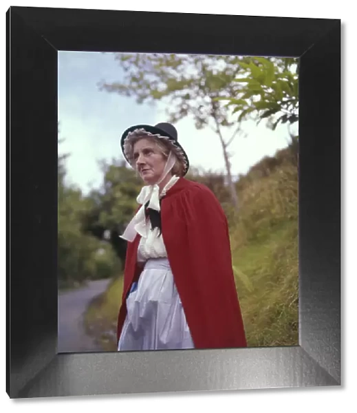 Woman in traditional Welsh costume
