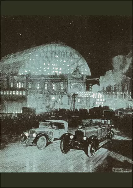 Motorists passing Olympia, London 1926