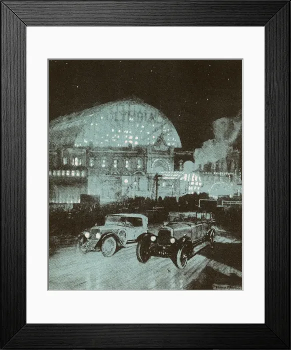 Framed Print : Motorists passing Olympia, London 1926 Framed Print : Motorists passing Olympia, London 1926