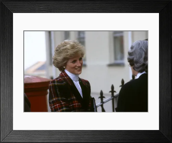 Framed Print : Princess Diana visiting Truro, Cornwall Framed Print : Princess Diana visiting Truro, Cornwall