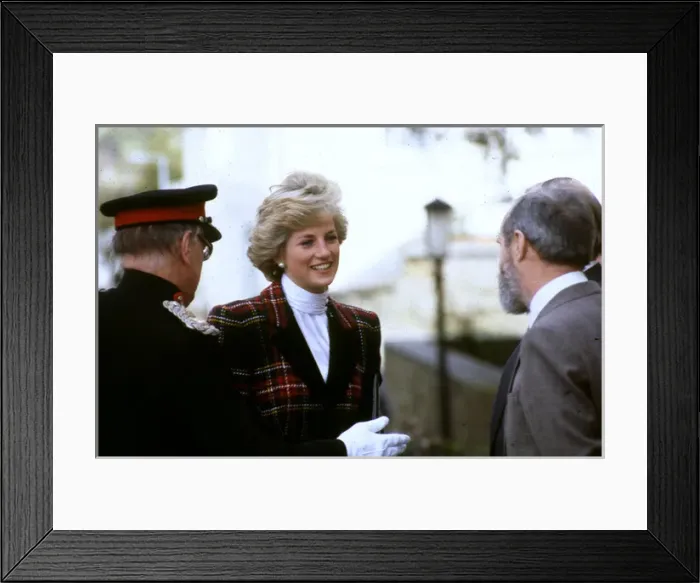 Framed Print : Princess Diana visiting Truro, Cornwall Framed Print : Princess Diana visiting Truro, Cornwall