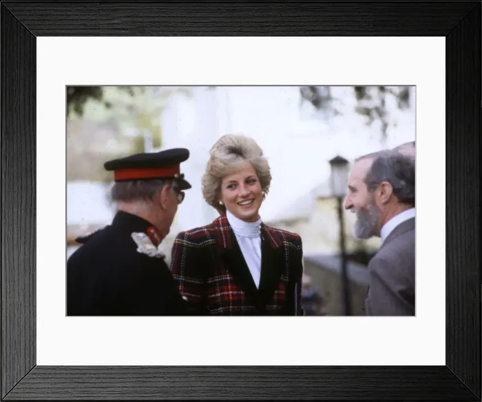 Framed Print : Princess Diana visiting Truro, Cornwall Framed Print : Princess Diana visiting Truro, Cornwall