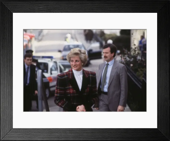 Framed Print : Princess Diana visiting Truro, Cornwall Framed Print : Princess Diana visiting Truro, Cornwall