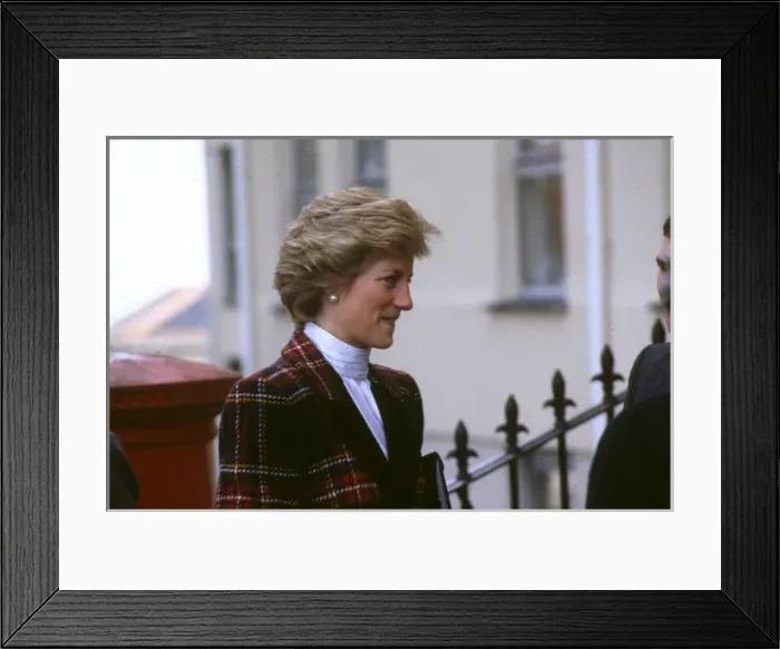 Framed Print : Princess Diana visiting Truro, Cornwall Framed Print : Princess Diana visiting Truro, Cornwall