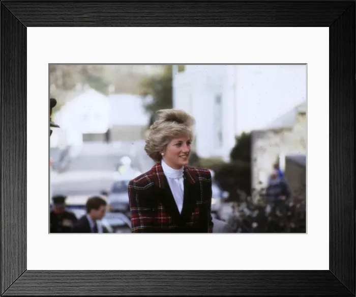 Framed Print : Princess Diana visiting Truro, Cornwall Framed Print : Princess Diana visiting Truro, Cornwall