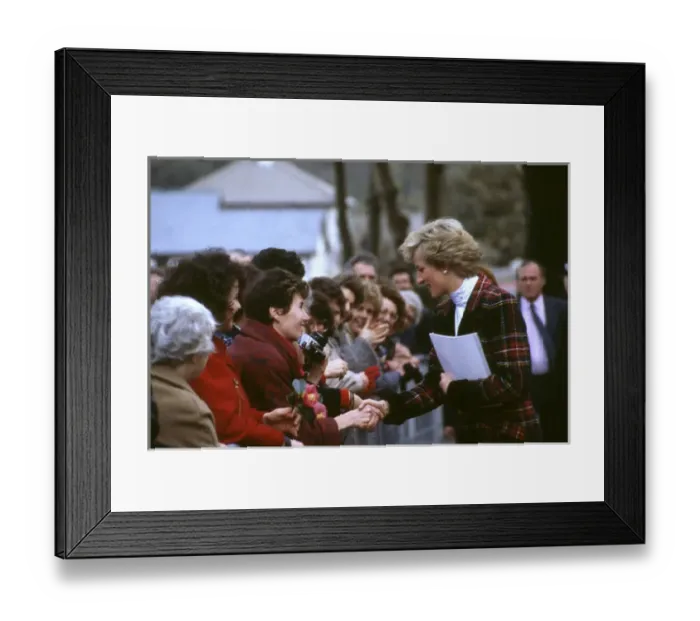Framed Print : Princess Diana visiting Truro, Cornwall Framed Print : Princess Diana visiting Truro, Cornwall