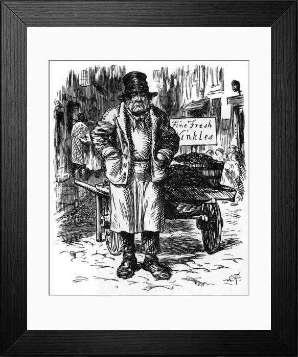 Framed Print : Winkle seller, 1869 Framed Print : Winkle seller, 1869