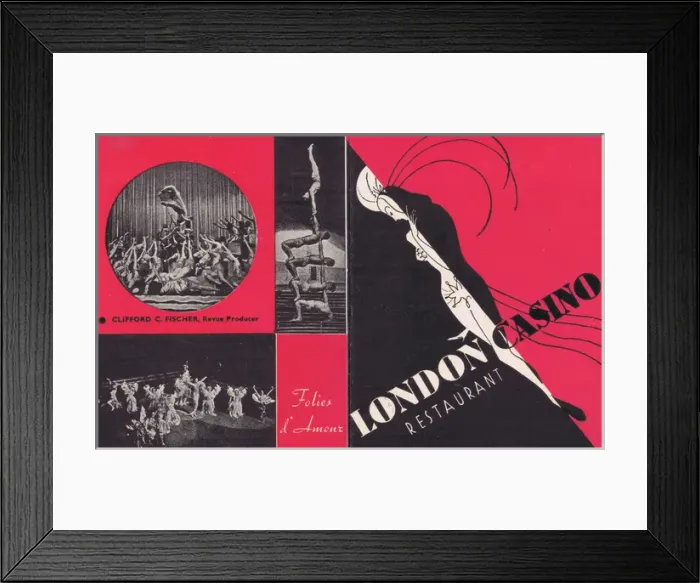 Framed Print : A flyer for the show Folies d amour at the London Casino, 19 Framed Print : A flyer for the show Folies d amour at the London Casino, 19