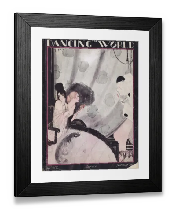Framed Print : Front cover of The Dancing World magazine, 1922 Framed Print : Front cover of The Dancing World magazine, 1922