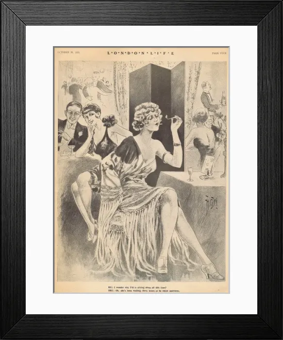 Framed Print : A sketch of a girl in a London bar, 1928 Framed Print : A sketch of a girl in a London bar, 1928