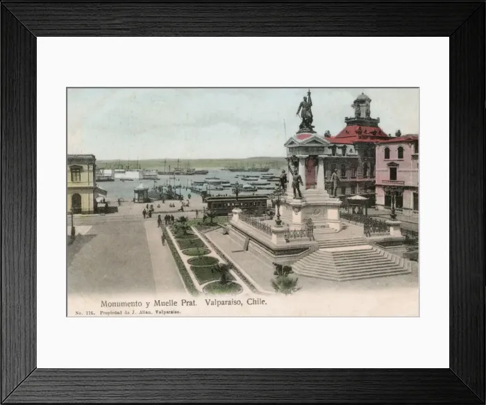 Framed Print : Prat Monument, Valparaiso, Chile, South America Framed Print : Prat Monument, Valparaiso, Chile, South America