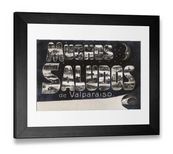 Framed Print : Greetings card from Valparaiso, Chile, South America Framed Print : Greetings card from Valparaiso, Chile, South America