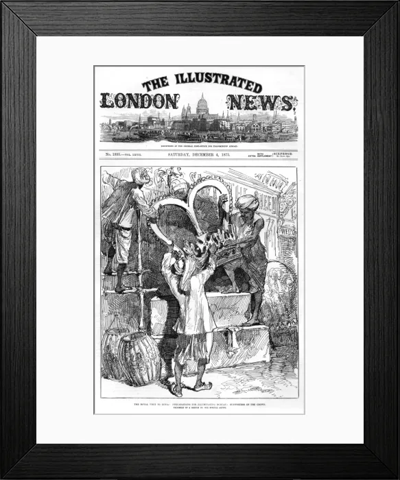 Framed Print : Royal visit to India: preparations in Bombay 1875 Framed Print : Royal visit to India: preparations in Bombay 1875
